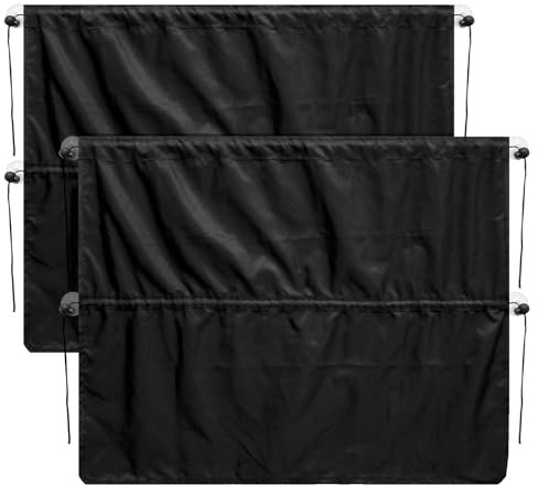 2 Stück Sonnenschutz Auto Baby, 65 × 50cm Universal Auto Sonnenshutz mit Vorhang-Funktion, Sonnenblende Auto Kinder, Auto Sonnenschutz Seitenscheibe, Hitzeschutz Auto Vorhänge für Kinder Erwachsene