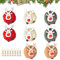 Weihnachtsbaum Anhänger, 8 Stück Christbaumschmuck, Weihnachtsdeko Elch, Filz Holz Verzierung für Weihnachtsbaum und Party