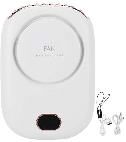 Ventilatore Elettrico Senza Pale, 3 Marce, Alimentazione Aria Grandangolare, Ricarica USB, Design Appeso Al Collo, Leggero, Portatile, Accessorio Domestico per Viaggi Sportivi