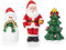Aquarium-Dekorationen aus Kunstharz, 3 Stück, inklusive Aquarium-Weihnachtsbaum und Schneemann, Weihnachtsfiguren und Weihnachtsmann für Weihnachten, Aquarium, Tischdekoration