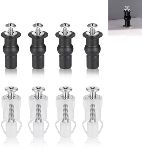 WC Sitz Ersatzteile, 8 Stück WC Sitz Befestigung von Oben, WC Sitz Halterung, WC Deckel Befestigung, Toilettensitz Befestigung Geeignet für Toilettenreparaturen
