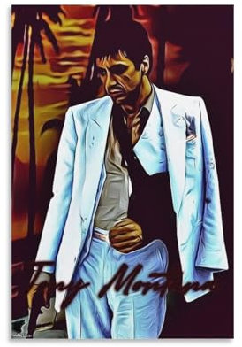 Scarface Filmposter Pate Sopranos, klassisches Filmposter (5) auf Leinwand, Wandkunstdruck, Poster, Foto, Gemälde, Poster, Raumdekoration, 20 x 30 cm