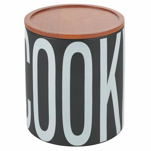 Villa d'Este Home Tivoli Keksdose aus Keramik, 2 l, Bambusdeckel, Bigismore