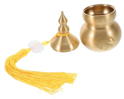 VOSAREA Desktop Feng Shui Ornament Brass Gourd Ancient Symbolism Luck Protection Decorative Random Style