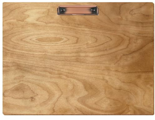 Bütic Holz Klemmbrett Standardform Birke rustikal für DIN A3 A4 A5 A6 aus 3mm Birkensperrholz und mit widerstandsfähigem Klarlack versiegelt