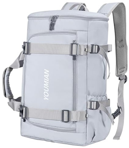 QSTDGVPW Sac à Dos Porte-Chaussures de Ski pour Sports d'hiver et Utilisation en Extérieur, Gris