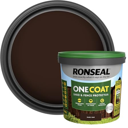 Ronseal One Coat Shed and Fence Protector Dark Oak 9L