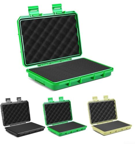 Valigetta porta attrezzi in plastica robusta, impermeabile e antipolvere, per attrezzature da esterno (giallo)