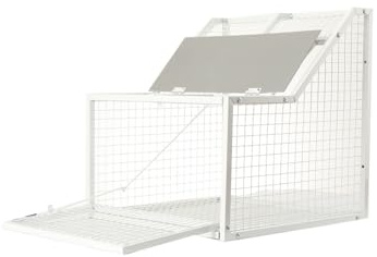 ECUTEE Tauben Vogelkäfig Groß Vogelvoliere Wohnen Käfig, 4 Einlässe Taubenhaus Taubenschlag Taubenhütte Taubenkäfig with Aktivität Tür, Voliere für Vogel Papagei Haustiere, ca 50 x 47 x 50 cm