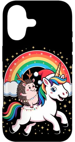 Hülle für iPhone 17 Igel Einhorn Regenbogen