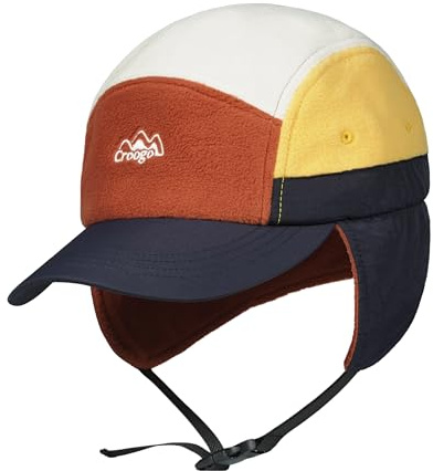 Clakllie Winter Basecap mit Ohrenklappen Warm Fleece 5 Panel Baseball Cap Verstellbar Earflap Cap Outdoor Fliegermütze Herren Unstructured Schirmmütze für Reise Outdoor Freizeit Camping