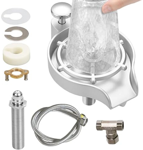 Glass Washer, High Pressure Bottle Cleaning Tool | Glass Cleaner for Sink – for Restaurant Home Commercial Business Bakery Bar