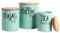 DII Accesorios de cocina Colección retro, Cerámica, Juego de recipientes, Aqua, 3 piezas