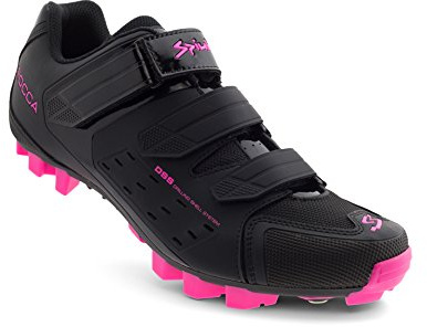 Spiuk Rocca MTB Schuh, Unisex Erwachsene 39 schwarz matt/Fuchsia