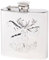 Herbertz Herren Taschenflasche Edelstahl mit Hirschmotiv Flachmann, Silber, 177ml