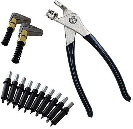 AB Tools Cleco Temporary Fasteners 5/32 Rivets Pins (10) Pliers And 2 Metal Edge Clamps