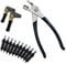 AB Tools Cleco Temporary Fasteners 5/32 Rivets Pins (10) Pliers And 2 Metal Edge Clamps