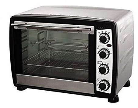 Suinga Four électrique convection et rustipollo 35 litres en acier inoxydable garantie 1 an, température réglable 100-230 ° C. Dimensions : 505 x 370 x 350 mm