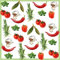 Italian Vegetables - Servietten 33x33 cm