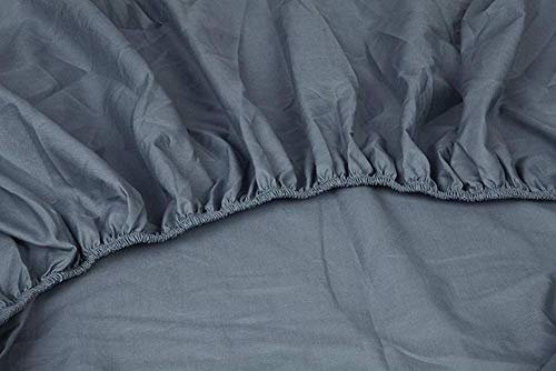 Kayori Shizu Spannbetttuch für Topper Größe 200x200cm Farbe Blau Perkal Baumwolle Boxspringbett