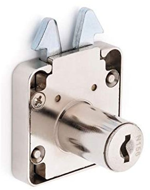 Cerradura para puerta corredera - Decoración: niquelado - Significado: Derecho - OJMAR