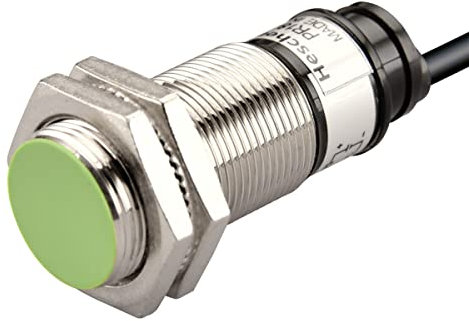 Heschen Sensore induttivo di prossimità, PR18-5DO, tipo cilindrico, rilevamento 5mm, M18 rotondo, 10-30VDC 200mA, 2-fili, schermato, NO (normalmente aperto), CE
