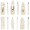Belle Vous Perlen Haarclips Damen (12er Set) - Haarspangen Damen & Mädchen - Modischer Haarschmuck und Haarklammern für Styling - Süße Elegante Kristallperlen für Kopfbedeckungen, Hochzeiten & Partys