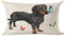 Ramirar Grauer schöner Dackel-Hund, schöne Schmetterlinge, Geschenk für Hundeliebhaber, dekorativer Lendenwirbel-Kissenbezug, für Zuhause, Wohnzimmer, Bett, Sofa, Auto, Baumwollleinen, rechteckig,