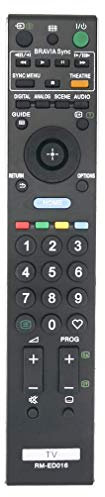 VINABTY RM-ED016 Mando a distancia de repuesto adecuado para Sony LED Bravia TV KDL-32W5730 KDL-32W5730E KDL-32W5740 KDL-22E5300 KDL-37W5840 KDL-40V5500 KDL-40V5800 KDL-40W5830 KDL-40W5840 KDL-46W5800