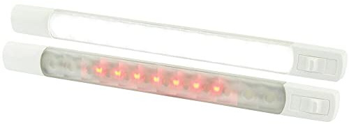 Hella 958121001 Lichtleiste mit Schalter, weiß/rote LEDs, 12 V