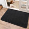 COSY HOMEER Fussmatte Innen 50 x 80 cm, Weich Saugfähig und Schmutzabweisend Fußmatte rutschfest, Niedriges Profil Schmutzfangmatte Maschinenwaschbar für Hintertür, Eingang, Flur, Küche, Schwarz