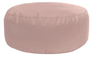 Bruni Pouf Sitzhocker M in Hellbraun – runder Sitzpouf, Indoor und Outdoor als Fußhocker, Yoga-Sitzkissen, Meditationskissen geeignet, in Deutschland gefertigt