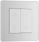 BG Electrical Evolve Doppel-Touch-Dimmschalter, 2-Wege-Sekundärschalter, 200 W, gebürsteter Stahl