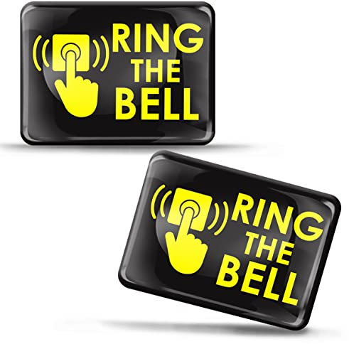 SkinoEu 2 x 3D gel Adesivi Informazione Notifica Segnale Informativo Suonare il Campanello Ring the Bell Segnaletica Simbolo per Uscita Porta Parete KS 61