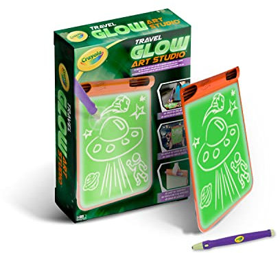 CRAYOLA - Travel Glow Art Studio, Tablette Lumineuse, Jeu et Cadeau pour Les Enfants, à Partir de 6 Ans, 04-2506