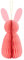 XL Osterhase Ostereier Deko Ostern Wabenball Wabenbälle aus Pappe Bunte Osterdeko zum Hängen oder Stellen Rosa Osterhase 30cm
