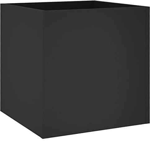 vidaXL Jardinera de Madera contrachapada Negra 40x40x40 cm, Jardinera cajón, Jardinera Cuadrada, Maceta, Jardinera Cubo, macetero, macetero Cuadrado