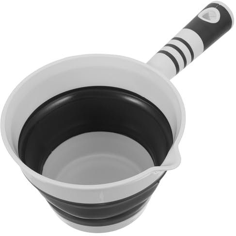 TOPBATHY Wasserschaufel Faltbare Wasserkelle Hängender Löffel Kunststoff Zusammenklappbare Badekelle Tragbare Wasserschaufel Für Küche Badezimmer Haarwäsche