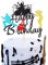 Arthsdite Happy Birthday Band Cake Topper-Drum Set Guitar Singing Cake Topper for Music Theme Birthday Party for Rock Roll Drummer Party Decor - Black Glitter