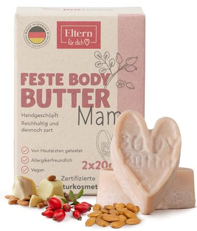 Eltern für dich – Verwöhnende Feste Body Butter für Mamas – Reichhaltige Sheabutter für Schwangere – Körperpflege für werdende Mütter – Geschenk für werdende Mamas - Pregnancy, Körperbutter