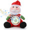 Aceshop Elektrische Weihnachtsplüschpuppe mit Schneekugel, 11 Zoll Weihnachtsmann Kuscheltiere Plüsch Musik führte Singende Und Tanzende Stofftiere Singender Xmas Santa Spielzeug Deko Kinder Geschenk