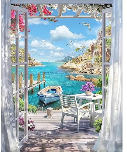 YALKIN Paint by Numbers for Adults and Beginner, Painting by Number Kits On Canvas,Without Frame DIY Color Oil Painting Acrylic Paints,Home Wall Decor 40x50cm/15.6x20in