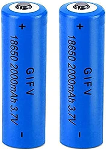 Rechargeable Batteries, 3.7V Li-ION Battery 2000mAh Full Capacity Lithium Batteries Battery Pack, For Solar Lights, Doorbell, Garden Lights, Flashlights,2 PCS