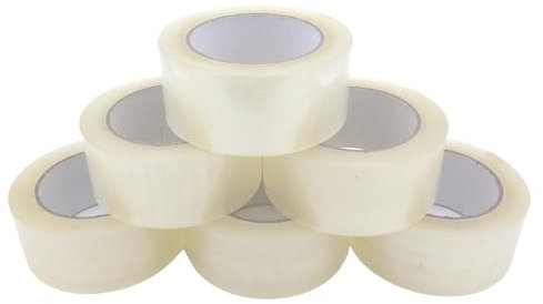 LÖWENBISS 6 Rollen Klebeband transparent | Paketband | Verpackungsband | 100M lang / 48cm breit | durchsichtiges Klebeband für Karton und Pakete | Kleberollen | Packetbandrollen | Paketklebeband