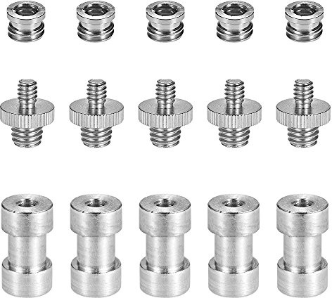 Karlak Adaptateur fileté 1/4-20 à 3/8-16 fileté adaptateur convertisseur femelle Spigot Réducteur Douille Vis Mount Set pour appareil photo TrMonopode Rotule Flash Light Stand Shoulder Rig