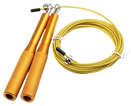 JISADER Skipping Rope Speed Jump Rope 300cm Adjustable Length Home Gyms Durable Boxing Aluminium Alloy Handle Speed Umping Rope, Thick Gold