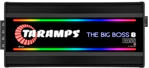 Taramps The Big Boss 8 Bass 8000W RMS Monoblock Class D Car Audio Amplifier | ADVANCED BASS TECHNOLOGY: Built for deep sub-bass response, high-output performance and powerful sound in demanding systems.
