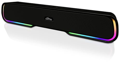 Media-Tech Portable Bluetooth soundbar speaker, multi-color RGB backlighting, RMS 10W, PMPO 450W, FM radio, MP3. AUX, built-in rechargeable battery, PHANTOM BT