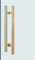 Gold Glass Door Handles,Modern H Shape Door Pull,Double Sided Shower Doors,Metal Doors,Fiberglass Door Handles,Back to Back Mounted (Size: 60cm/24inch)