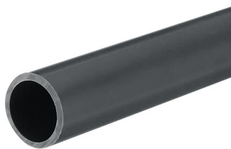 QUARKZMAN PVC Rohr, Durchmesser 21mm Länge 0.2m Rund Kunststoffrohr für Garten, Aquarium, Wasserleitung, Kabelkanal, lüftungsrohr (Dunkelgrau)